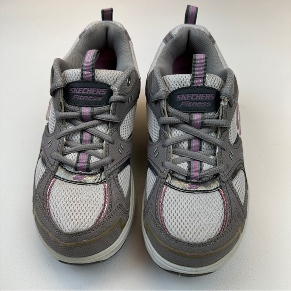 Sketchers Shape-ups Pink & Gray Size 7.5 - Picture 3 of 12